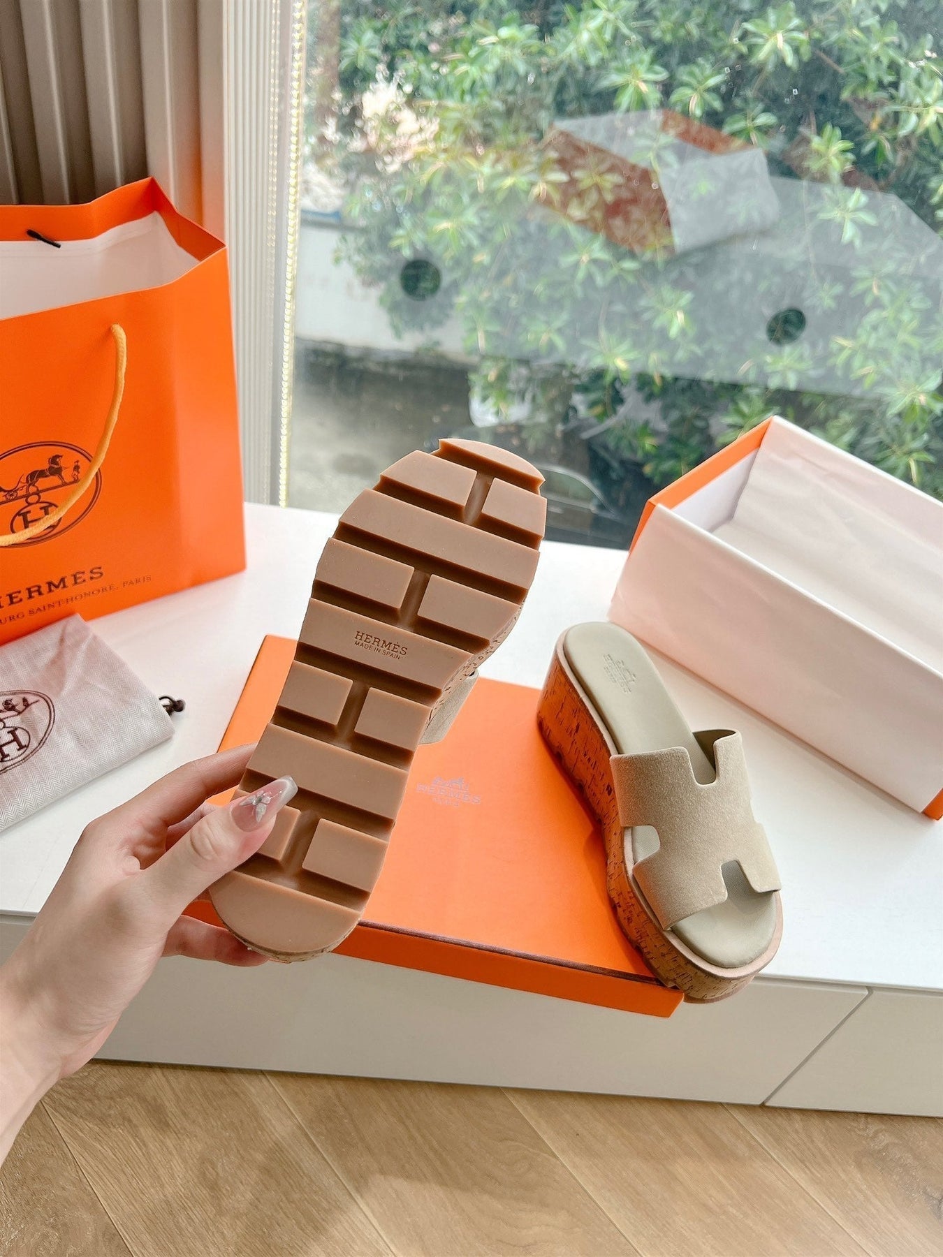 EZE 65 SANDAL CREAM SUEDE