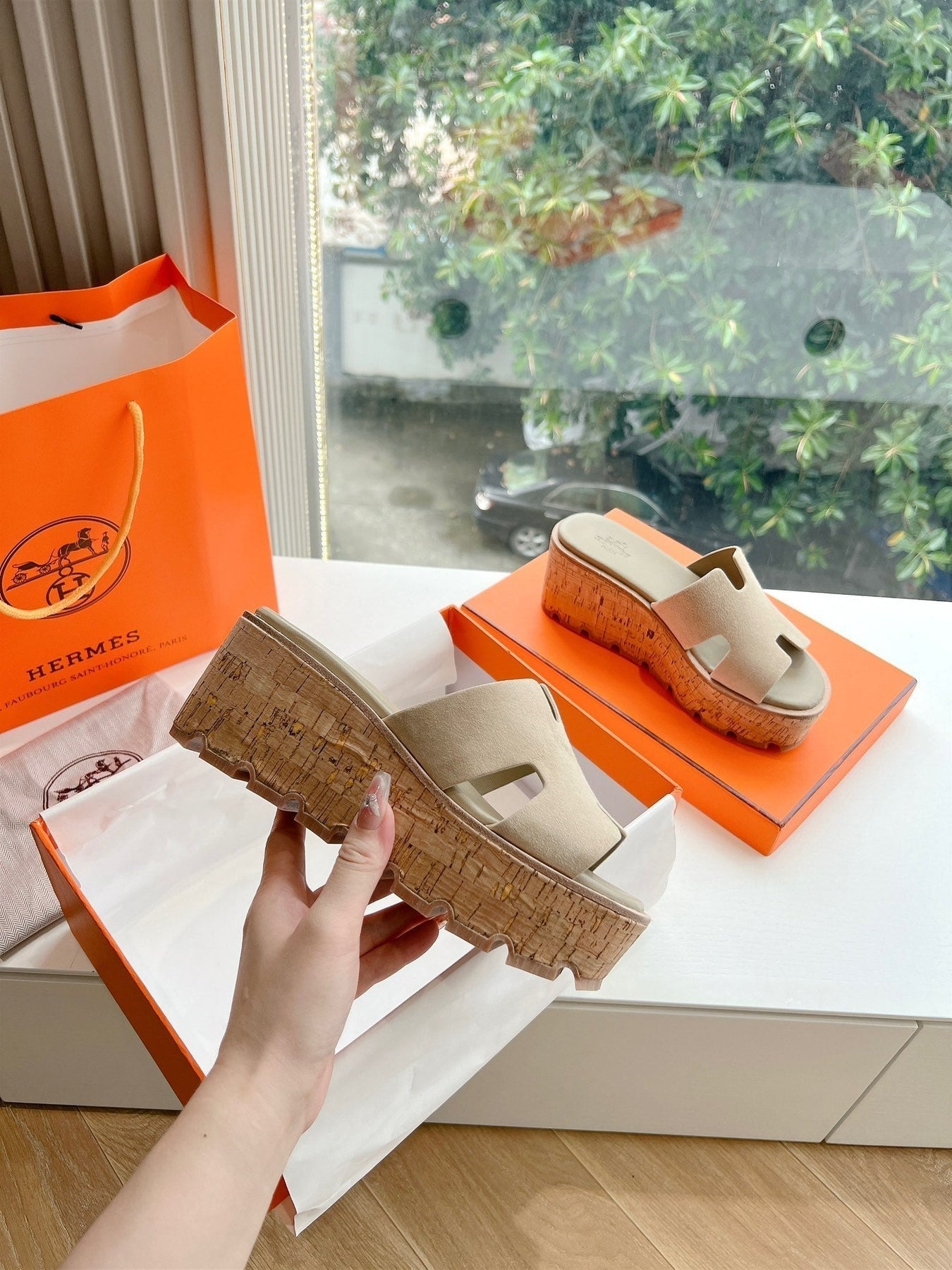 EZE 65 SANDAL CREAM SUEDE