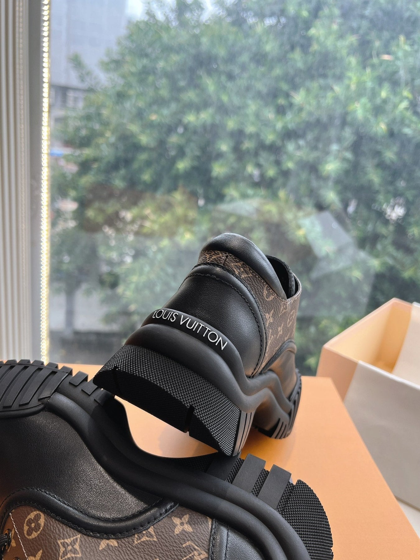 LV ARCHLIGHT SKATE SNEAKER IN BLACK MIX CHOCOLATE BROWN MONOGRAM CALFSKIN