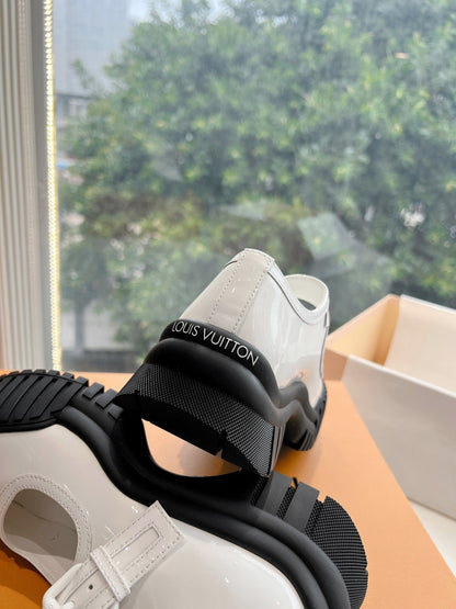 RUBY FLAT MARY JANE IN WHITE PATENT CALFSKIN