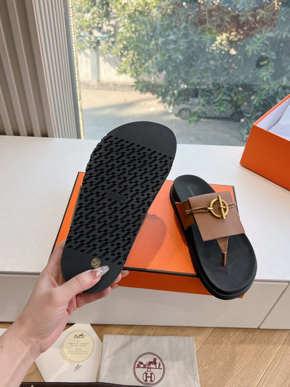 JOYCE SANDAL IN BRONZE BROWN CALFSKIN