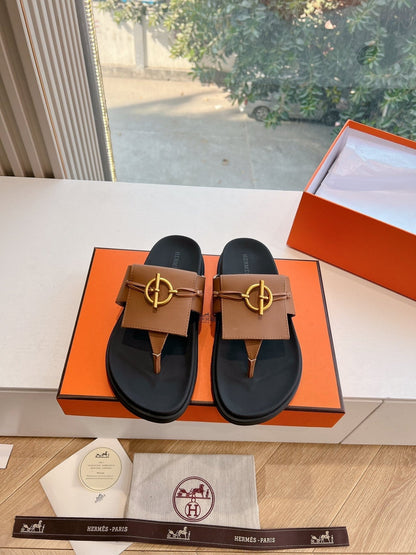 JOYCE SANDAL IN BRONZE BROWN CALFSKIN