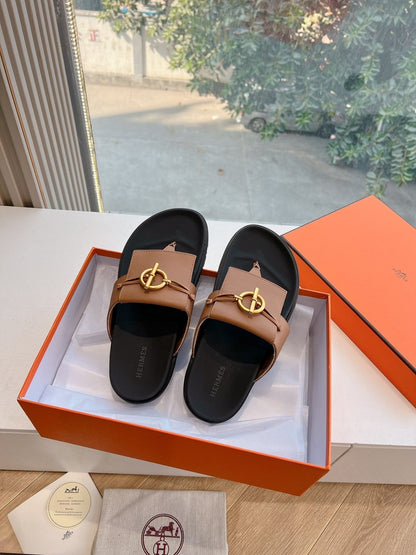 JOYCE SANDAL IN BRONZE BROWN CALFSKIN