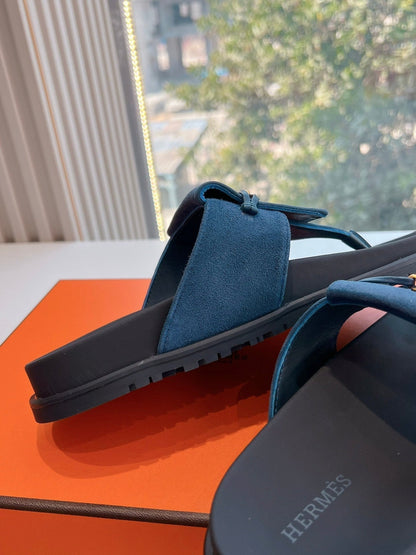 JOYCE SANDAL IN NAVY BLUE SUEDE