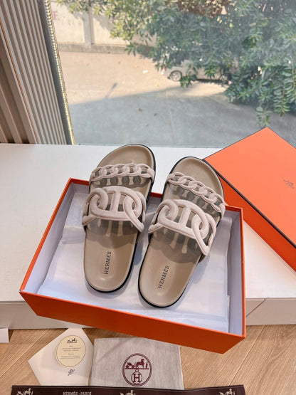 EXTRA SANDAL IN NUDE BEIGE CALFSKIN