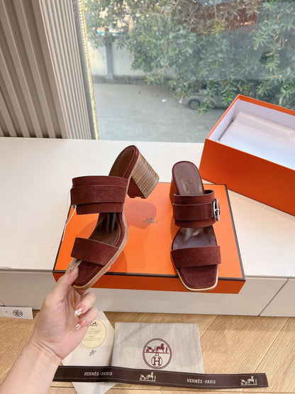 KUTE 60 SANDAL IN CHESTNUT BROWN SUEDE