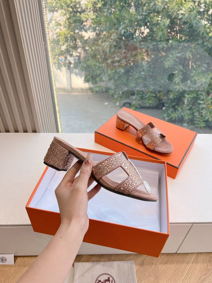 0ASIS SANDAL IN BLUSH PINK SUEDE WITH CRYSTALS