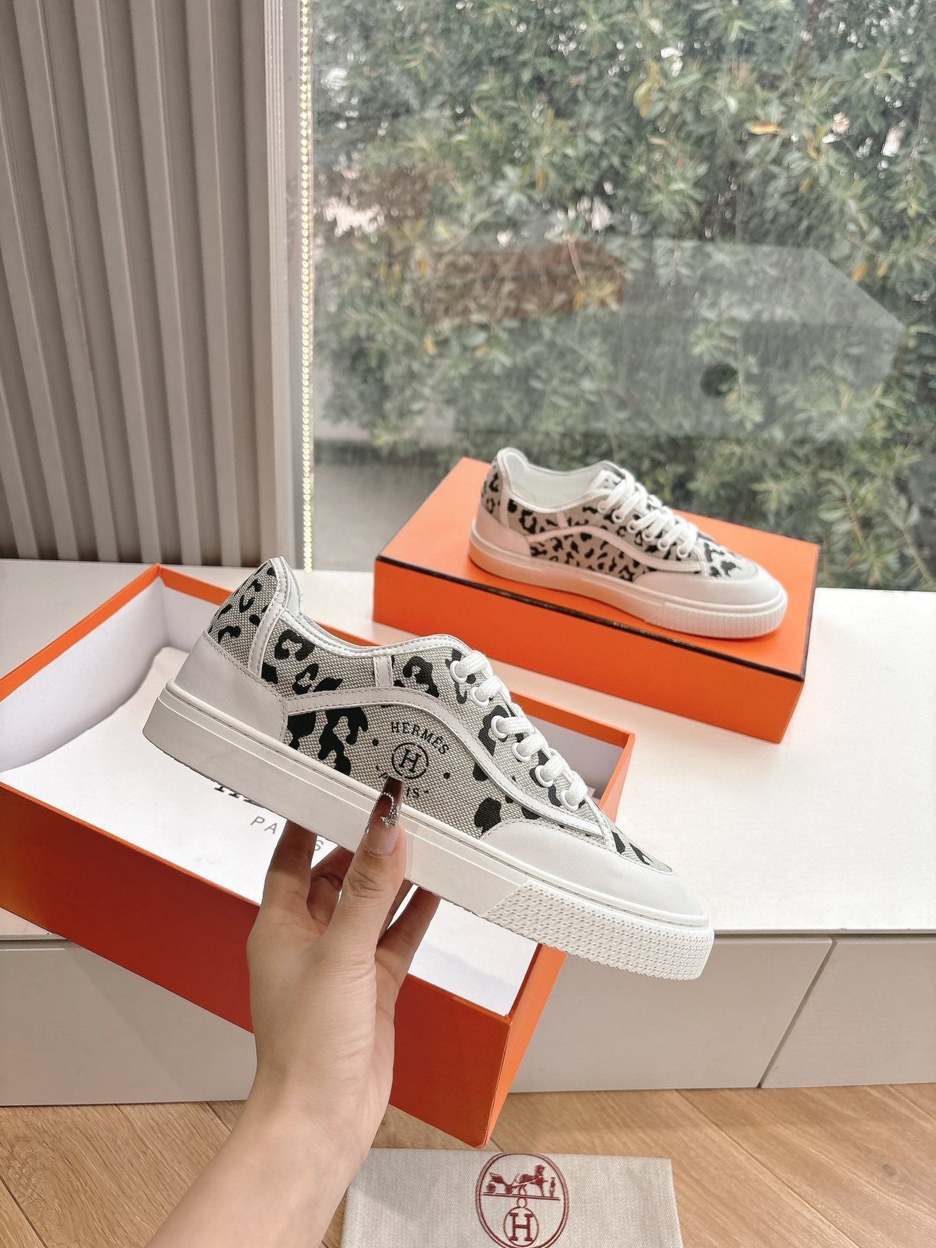 GET SNEAKER IN BLACK MIX PALE GRAY MAXI CANVAS AND CALFSKIN