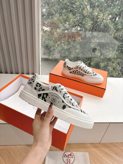 GET SNEAKER IN BLACK MIX PALE GRAY MAXI CANVAS AND CALFSKIN