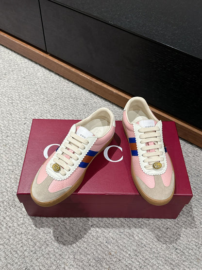 GG & ADIDAS SNEAKER LIGHT PINK CALFSKIN