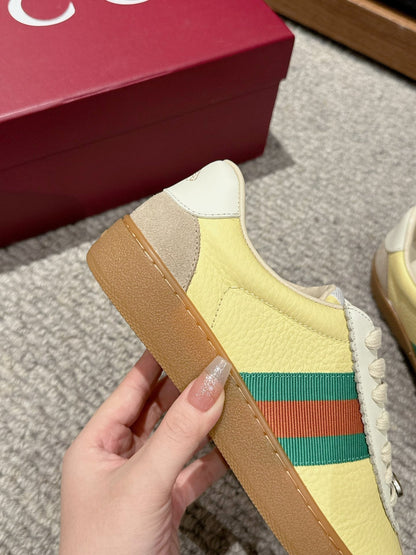 GG & ADIDAS SNEAKER KHAKI CALFSKIN