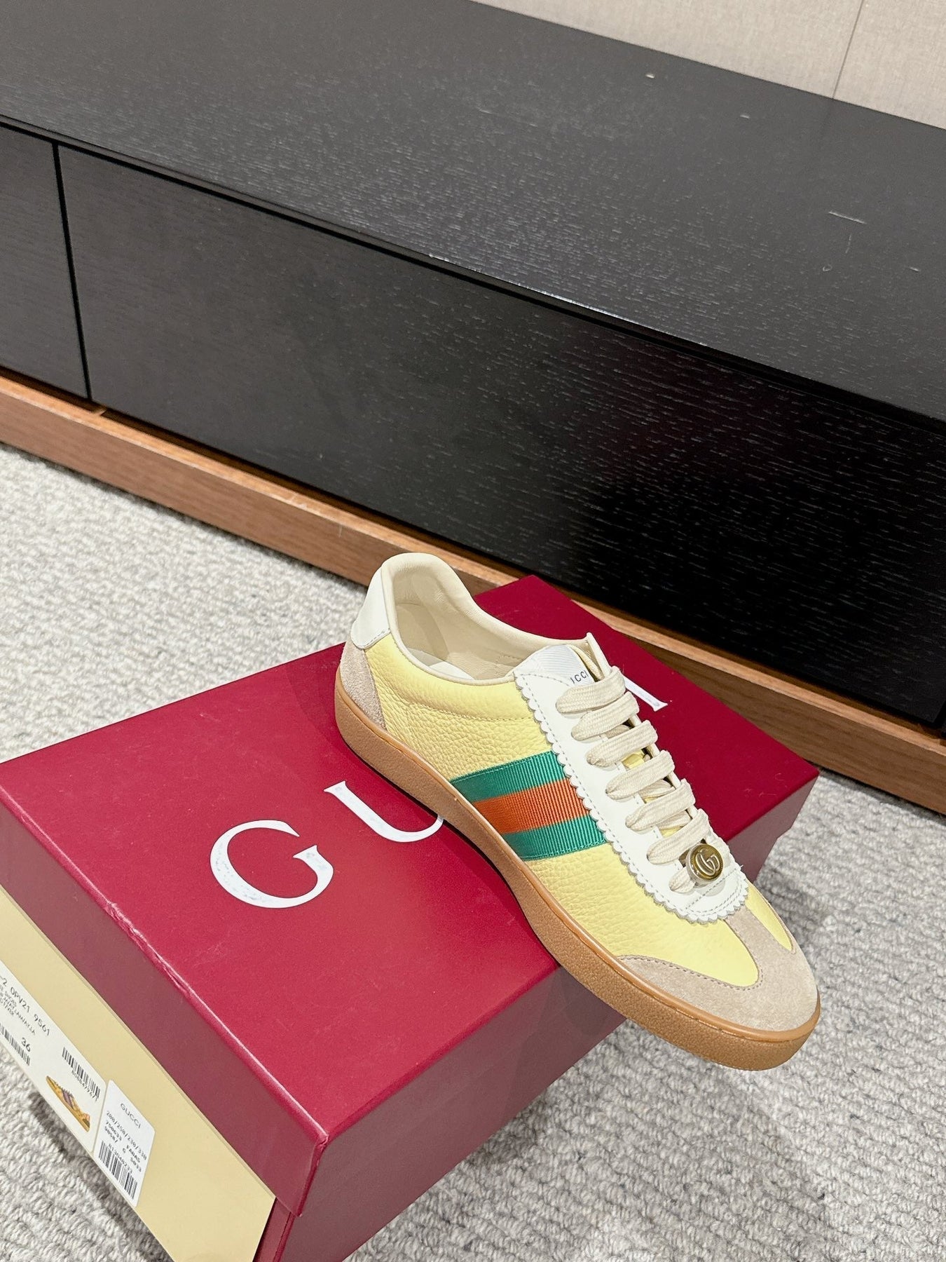 GG & ADIDAS SNEAKER KHAKI CALFSKIN