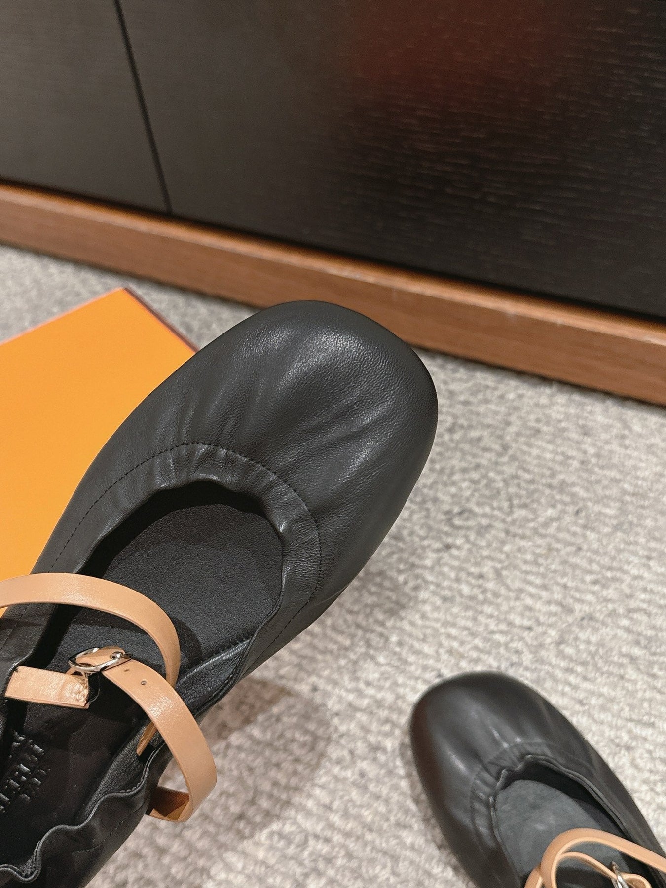 BALLERINA BALLET FLAT BLACK LAMBSKIN