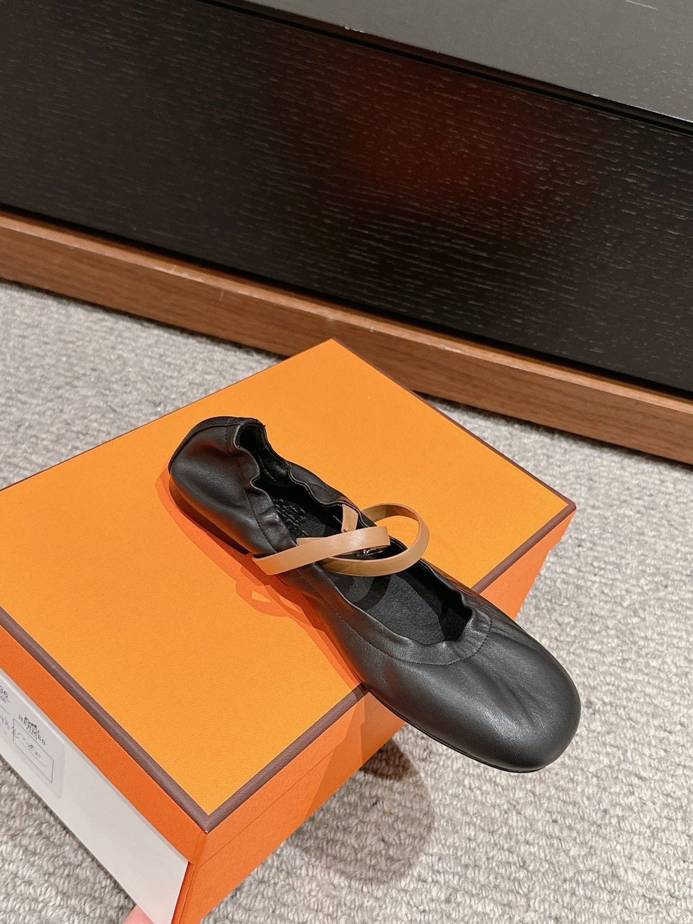 BALLERINA BALLET FLAT BLACK LAMBSKIN