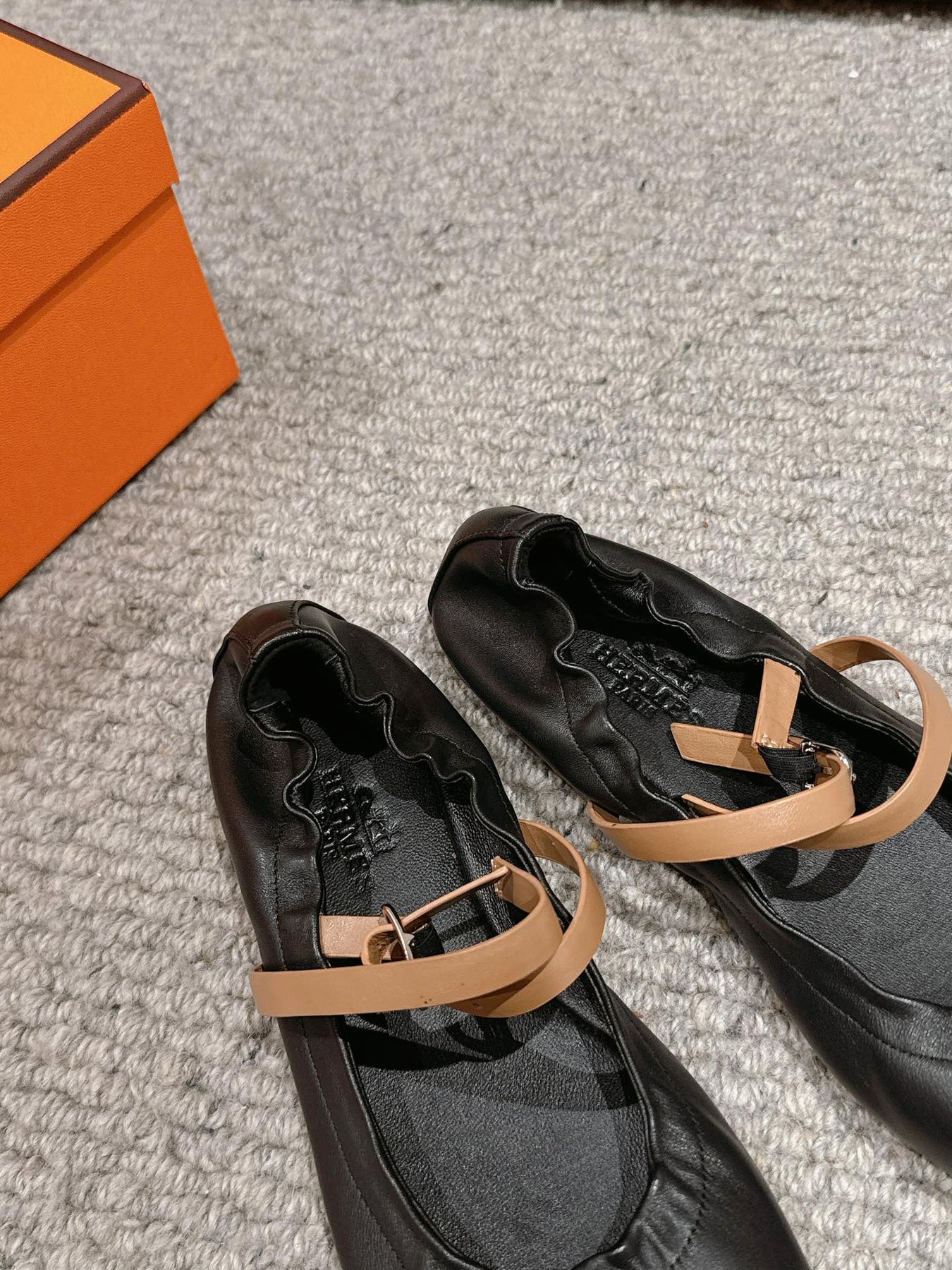 BALLERINA BALLET FLAT BLACK LAMBSKIN