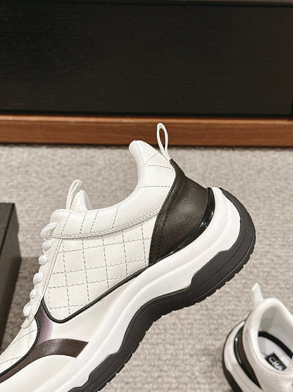 CC CLASSIC SNEAKER IN WHITE MIX BLACK LAMBSKIN
