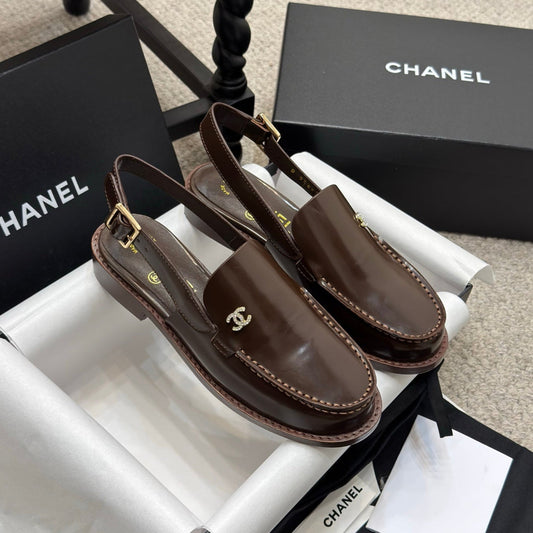 CC 25C Slingback Loafer Chocolate Patent Leather