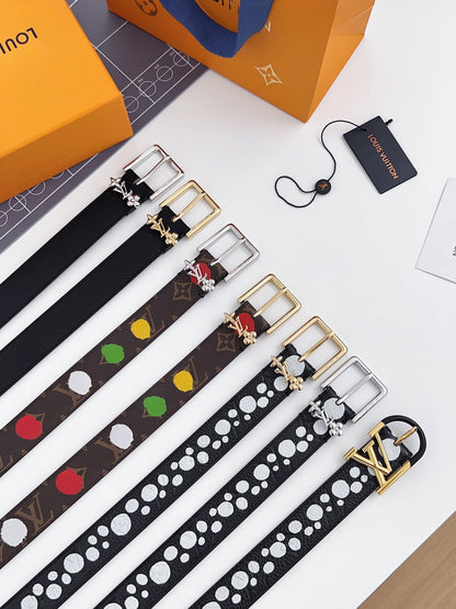 LV BLOOM 30 MM IN COLORFUL MONOGRAM CALFSKIN GOLD HARDWARE