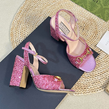 GG Women Sandal High Heels Pink