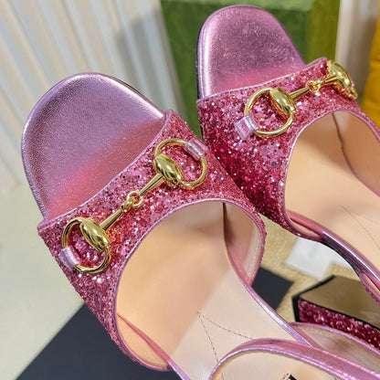 GG Women Sandal High Heels Pink