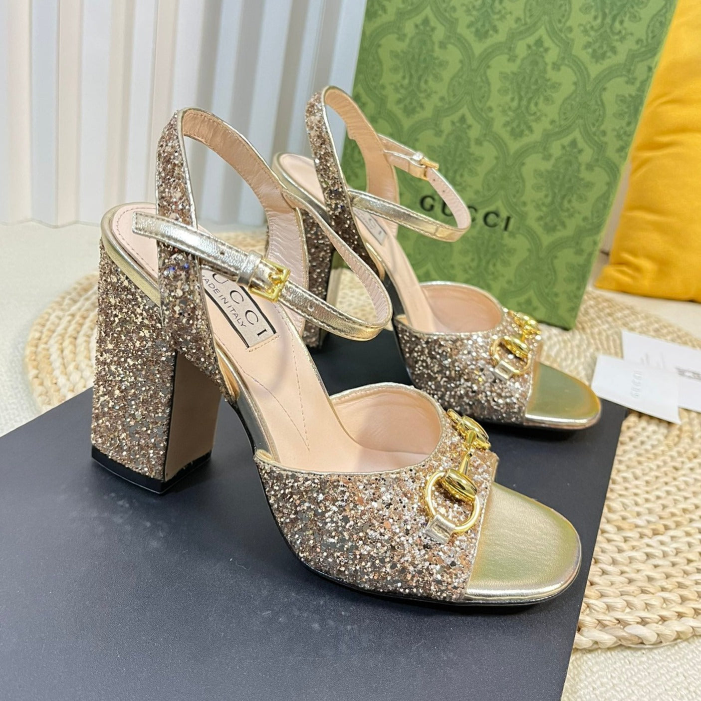 GG Women Sandal High Heels Cream