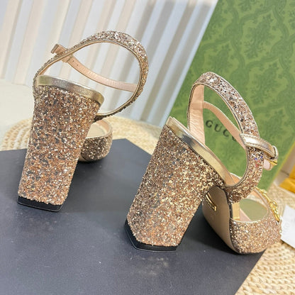 GG Women Sandal High Heels Cream