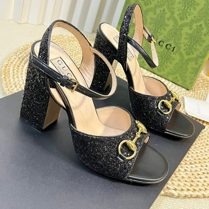 GG Women Sandal High Heels Black