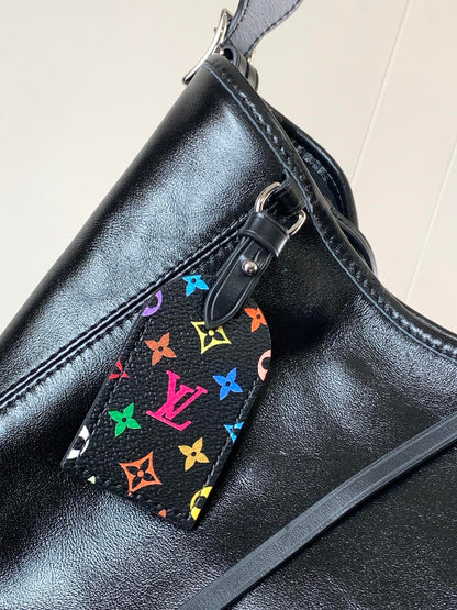 CARRYALL VIBE BAG 39 IN BLACK LAMBSKIN MONOGRAM PATTERN