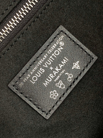 CARRYALL VIBE BAG 39 IN BLACK LAMBSKIN MONOGRAM PATTERN