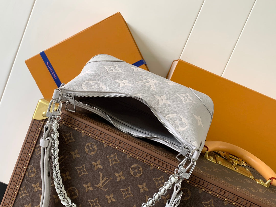 BOULOGNE 29 IN GREY MONOGRAM EMPREINTE LEATHER SILVER HARDWARE