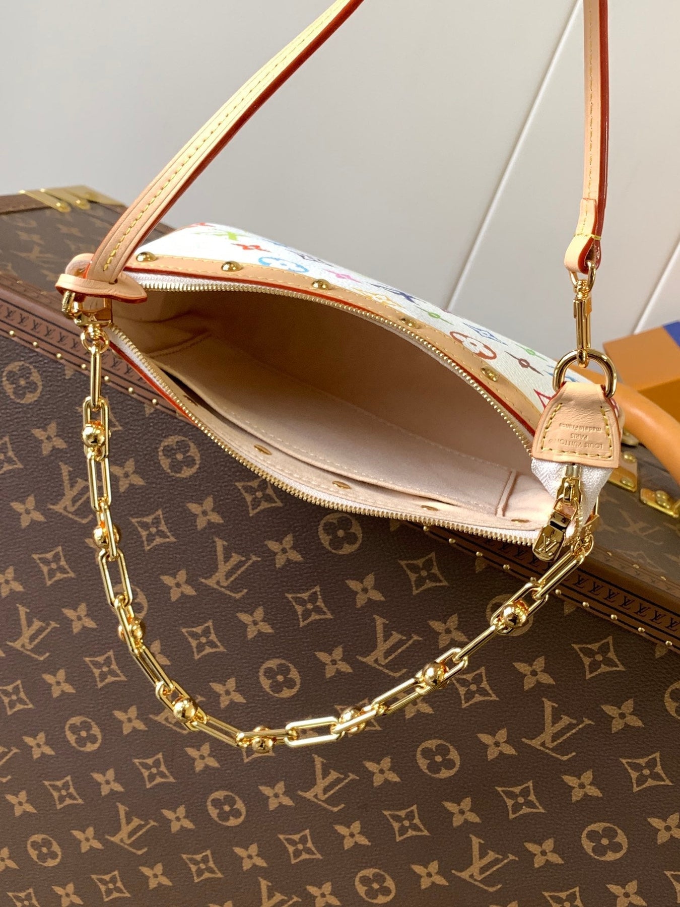 POCHETTE ACCESSOIRES BAG 22 IN MULTICOLOR MONOGRAM CANVAS AND COWHIDE