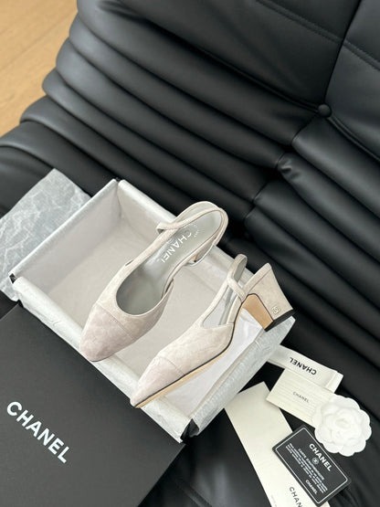 CLASSIC HIGH SLINGBACK GREY CLOUD SUEDE