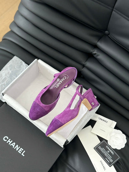 CLASSIC HIGH SLINGBACK VIOLET PURPLE SUEDE