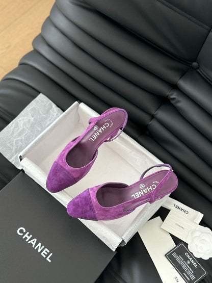 CLASSIC HIGH SLINGBACK VIOLET PURPLE SUEDE
