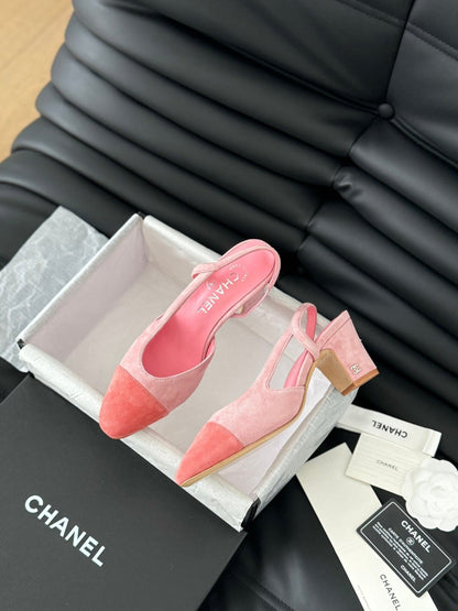 CLASSIC HIGH SLINGBACK LIGHT PINK SUEDE