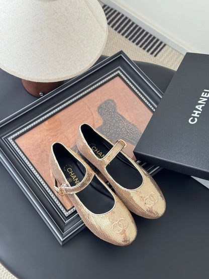 BALLET IN GLITTER GOLDEN SEQUINS