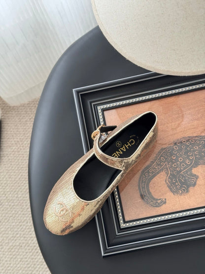 BALLET IN GLITTER GOLDEN SEQUINS