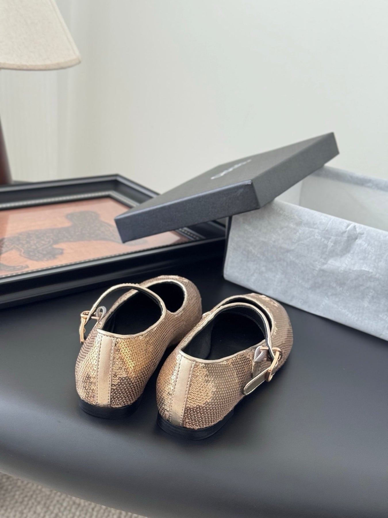 BALLET IN GLITTER GOLDEN SEQUINS