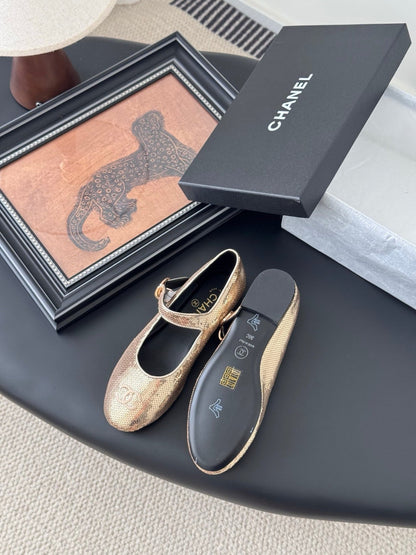 BALLET IN GLITTER GOLDEN SEQUINS