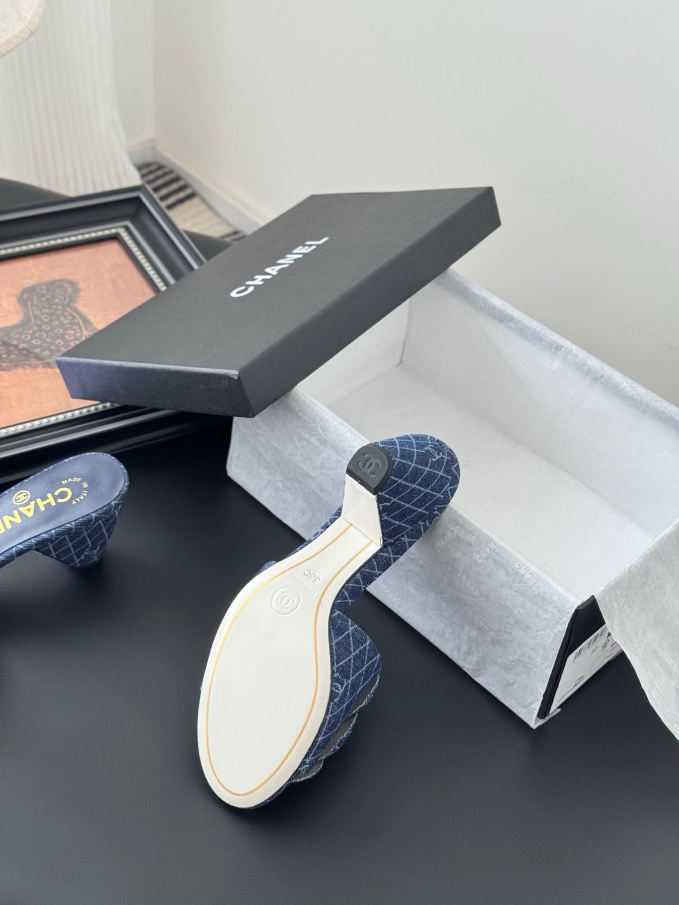 HIGH HEELS CAMELLIA IN NAVY BLUE DENIM