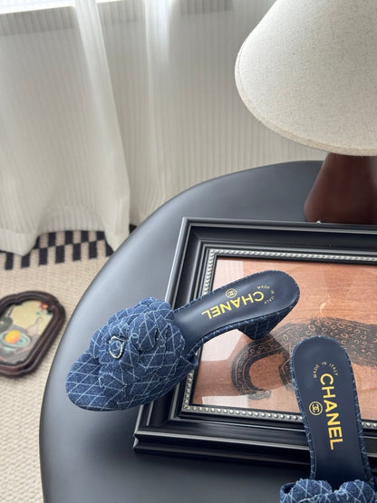 HIGH HEELS CAMELLIA IN NAVY BLUE DENIM