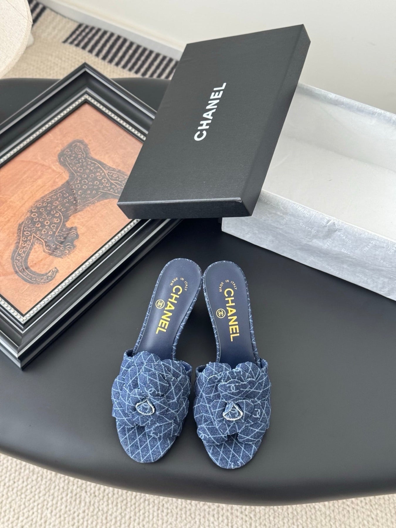 HIGH HEELS CAMELLIA IN NAVY BLUE DENIM