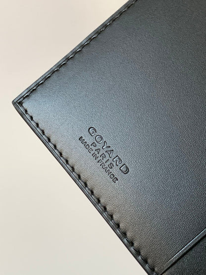 RICHELIEU CHECKBOOK WALLET 19 IN BROWN GOYARDINE CANVAS AND CALFSKIN