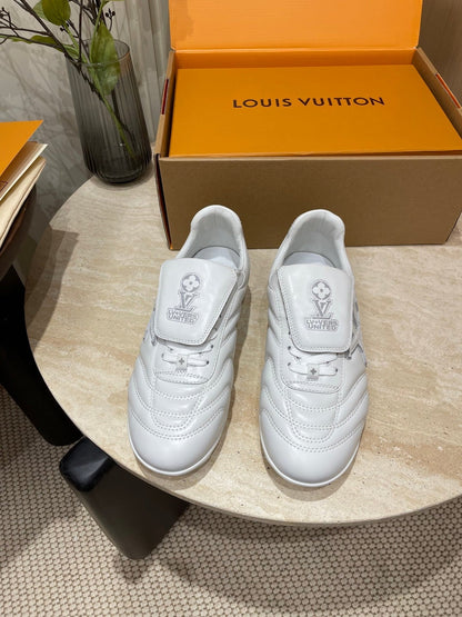 FOOTPRINT SOCCER SNEAKER IN WHITE CALFSKIN