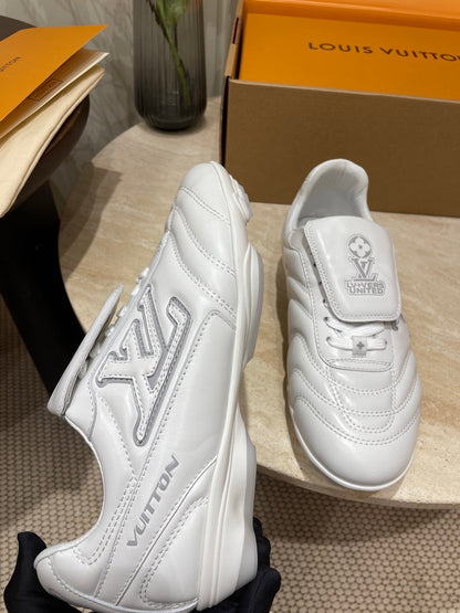 FOOTPRINT SOCCER SNEAKER IN WHITE CALFSKIN