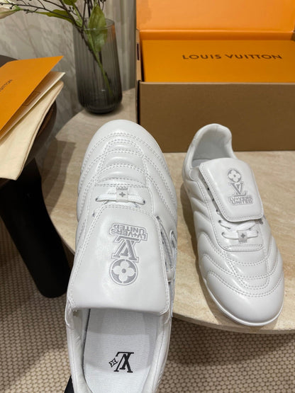 FOOTPRINT SOCCER SNEAKER IN WHITE CALFSKIN