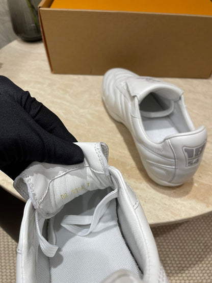 FOOTPRINT SOCCER SNEAKER IN WHITE CALFSKIN