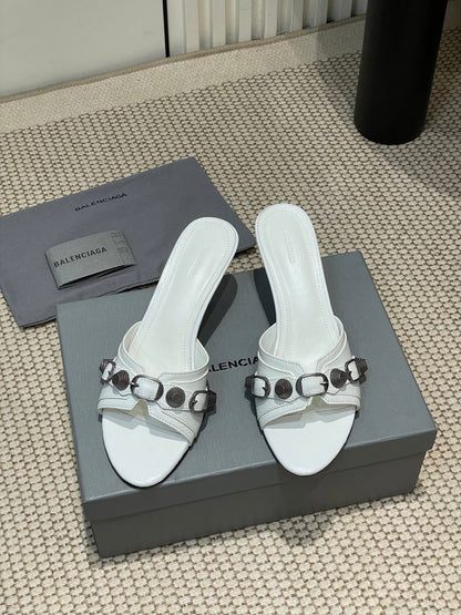 CAGOLE HIGH MULES IN WHITE OIL-WAX SHEEPSKIN