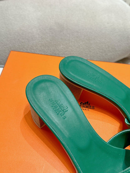 0ASIS SANDAL DARK GREEN CALFSKIN CLASSIC