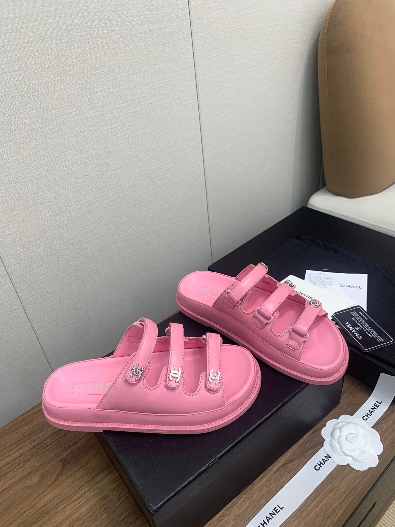 DAD SANDAL IN LIGHT PINK LAMBSKIN MULE